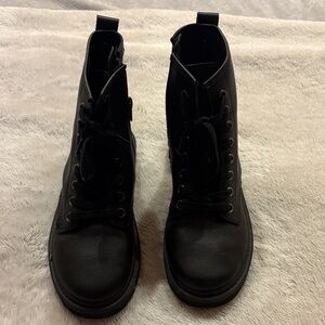 Steve Madden Black Combat Boots